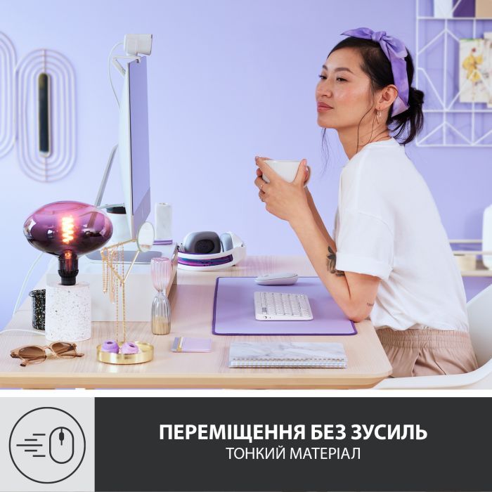 Коврик для мышки Logitech Desk Mat Studio Series Darker Rose (956-000053) изображение 5