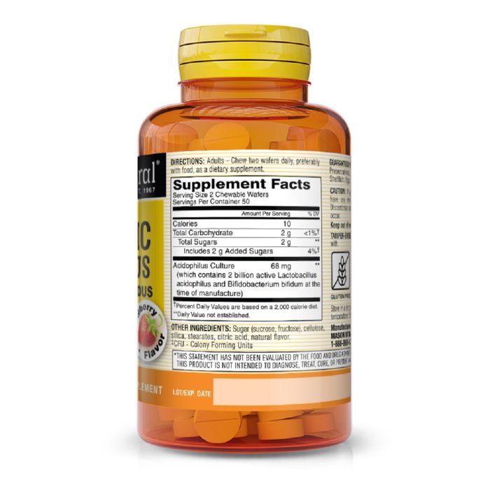 Пробиотики Mason Natural Пробиотики 2 млд КОЕ, вкус клубники, Probiotic Acidophilus W (MAV16891) изображение 2