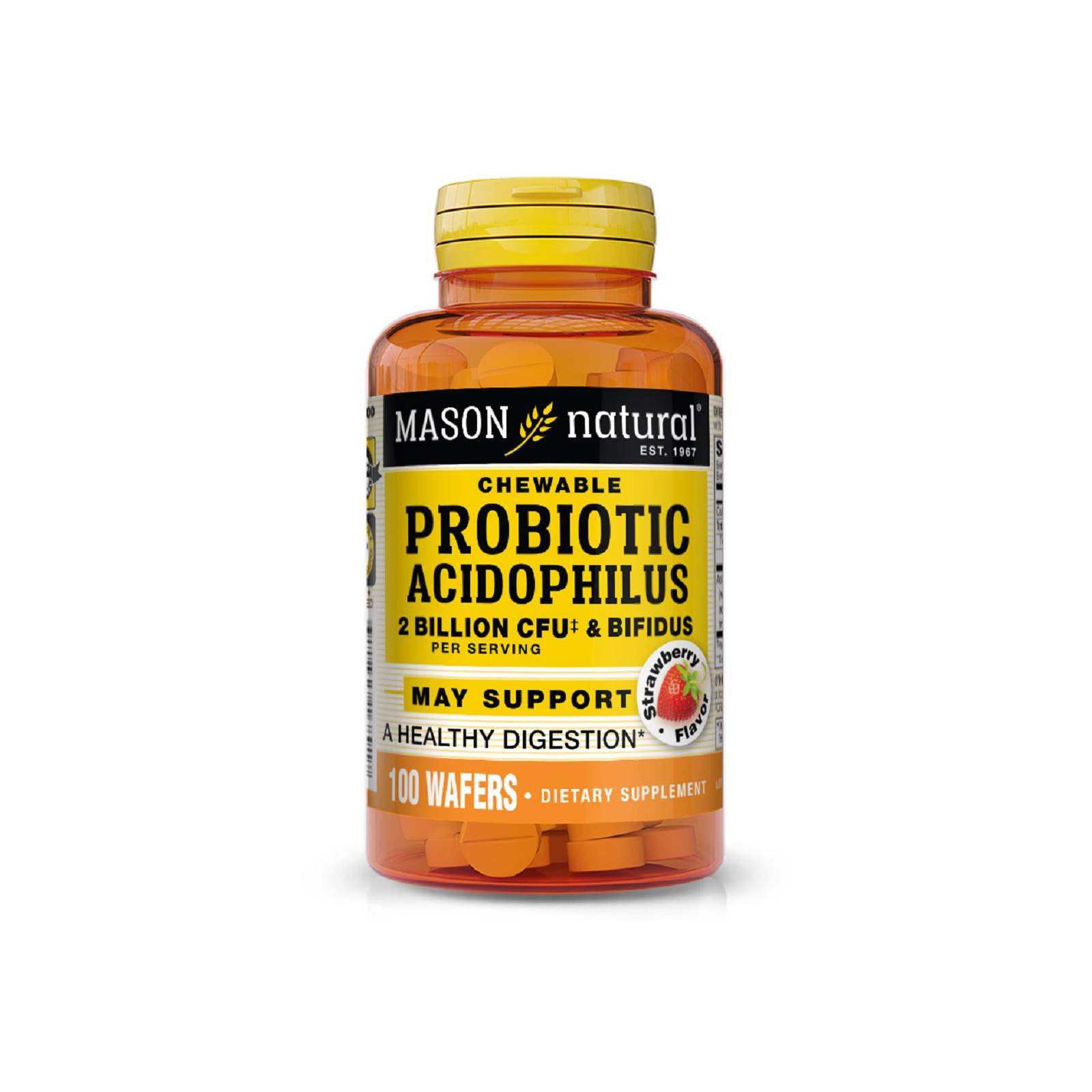 Пробиотики Mason Natural Пробиотики 2 млд КОЕ, вкус клубники, Probiotic Acidophilus W (MAV16891)
