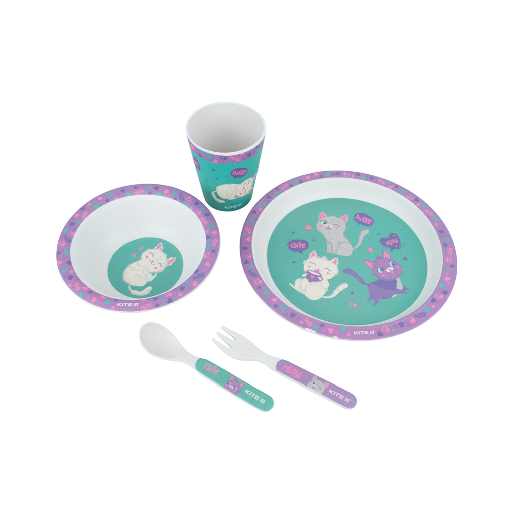 Набор детской посуды Kite из бамбука 5 предметов (K22-313-02)