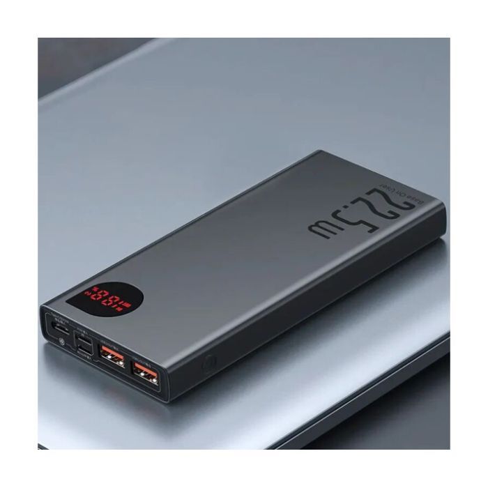 Батарея универсальная Baseus Adaman Metal 10000mAh, PD/22.5W, QC/3.0, Lightning (PPAD000001 / PPADM10S) изображение 3