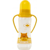 Пляшечка для годування Baby Team із силіконовою соскою і ручками 0+ 250 мл Жовта (1411)