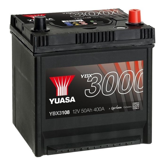 Аккумулятор автомобильный Yuasa 12V 50Ah SMF Battery (YBX3108)