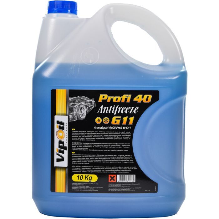 Антифриз VIPOIL G11 MEGA 40 blue 10 кг (701362)