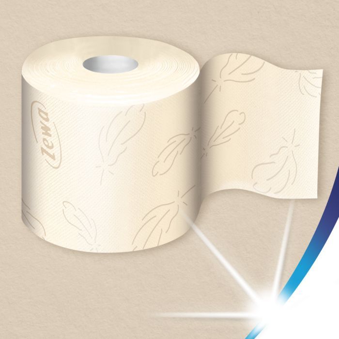 Туалетная бумага Zewa Exclusive Natural Soft 4 слоя 8 рулонов (7322541361246) изображение 3