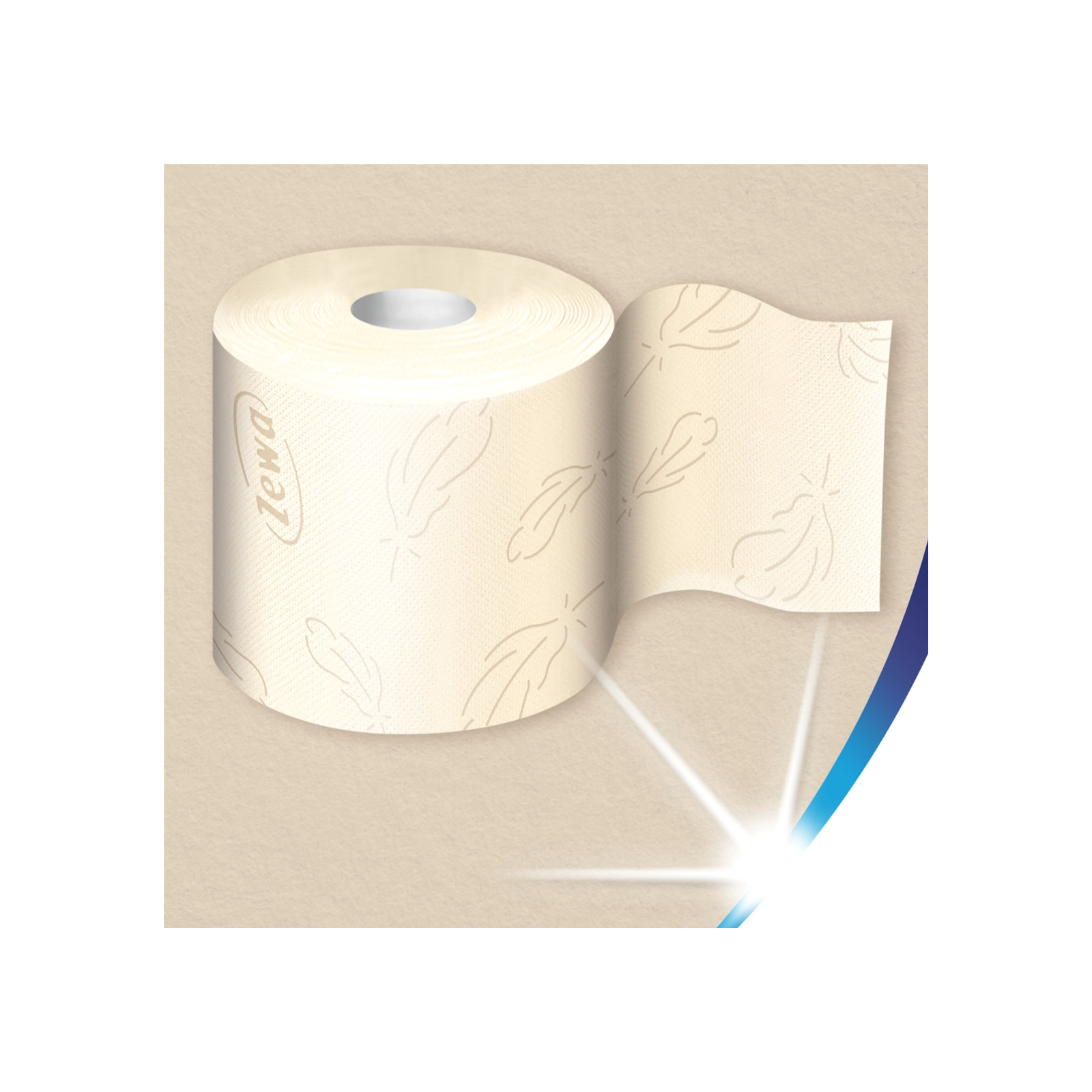 Туалетная бумага Zewa Exclusive Natural Soft 4 слоя 8 рулонов (7322541361246) изображение 3