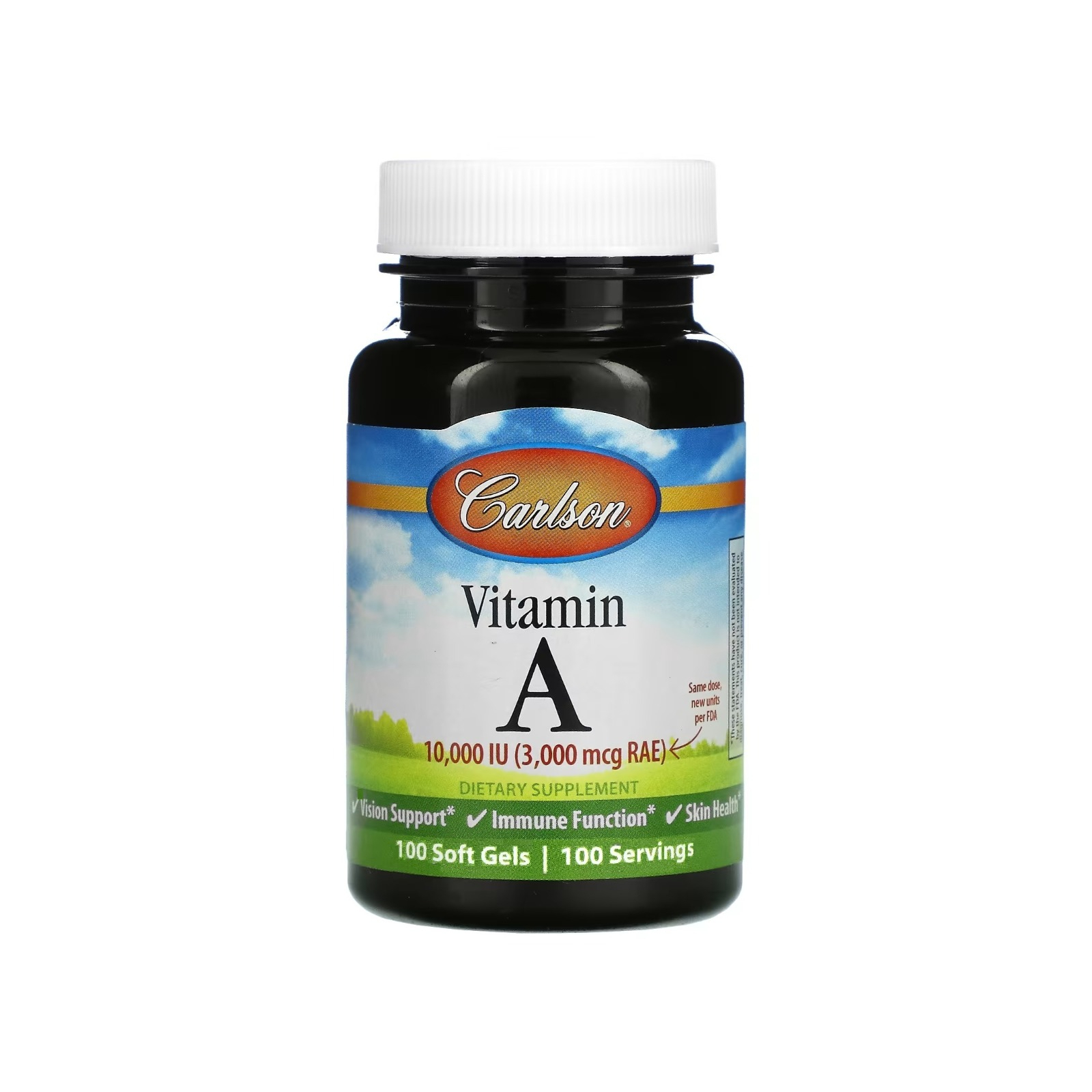 Витамин Carlson Витамин А, 10000 МЕ, Vitamin A, 100 желатиновых капсул (CL1111)