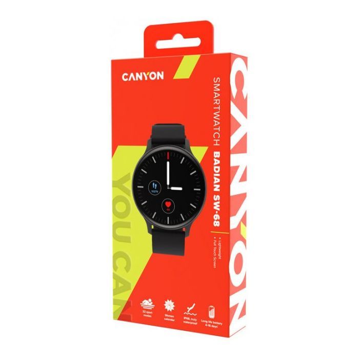 Смарт-годинник Canyon CNS-SW68BB Badian Black (CNS-SW68BB) зображення 8