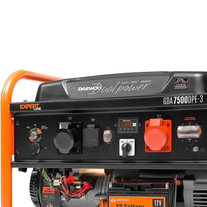 Генератор Daewoo GDA 7500DPE-3 6,5kW (GDA7500DPE-3) изображение 2