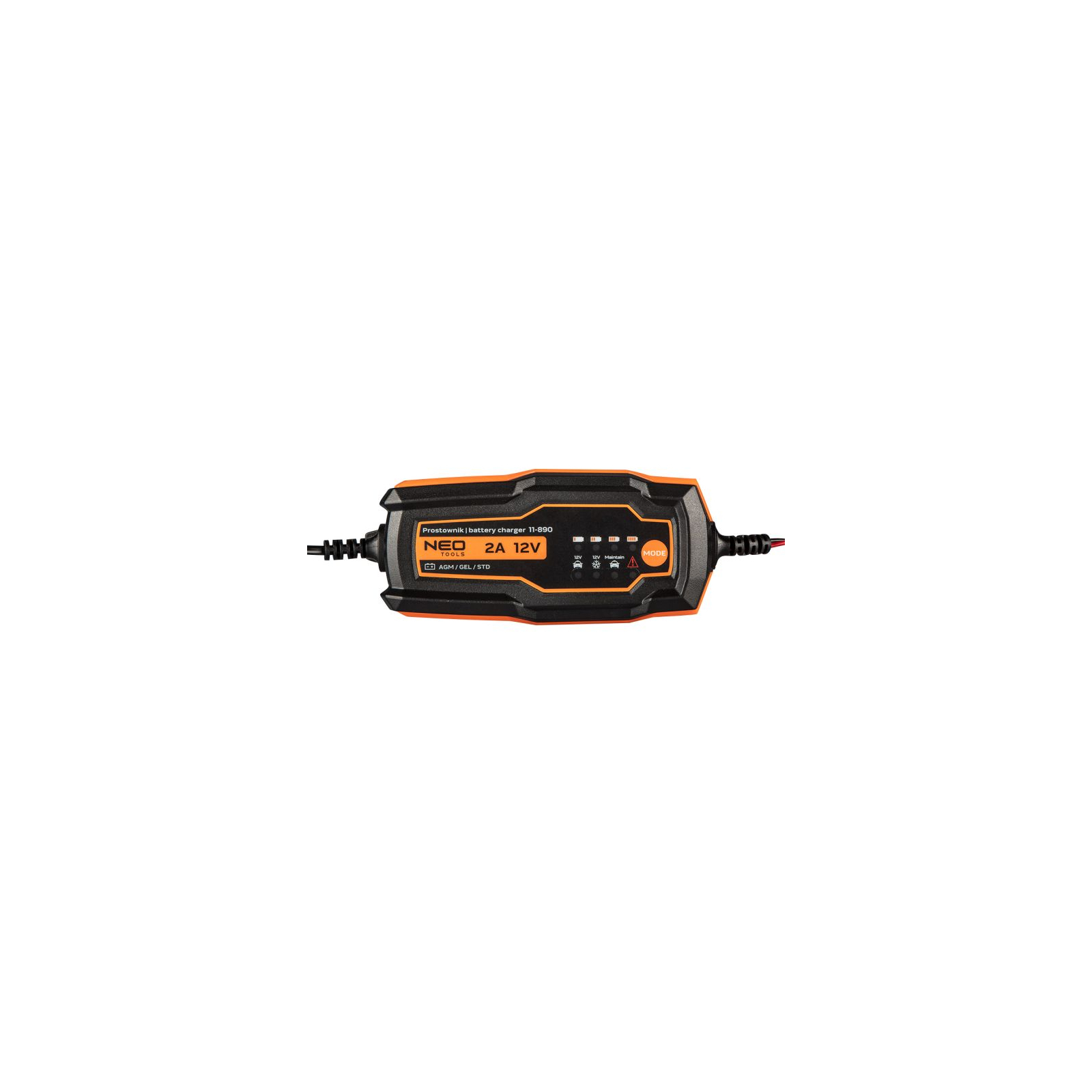 Зарядное устройство для автомобильного аккумулятора Neo Tools 2А/35Вт, 4-60Ач, для кислотних/AGM/GEL (11-890) изображение 3