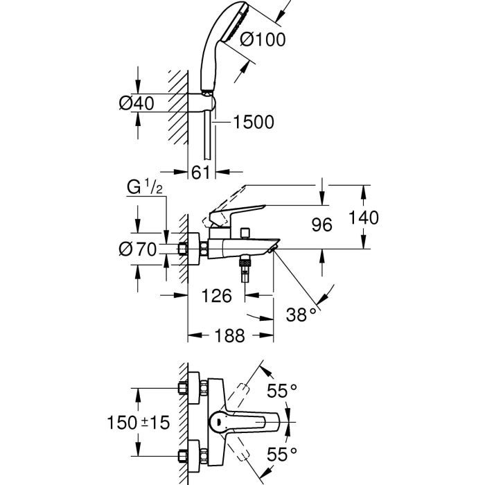Змішувач Grohe QuickFix 23413002 (CV030577) зображення 3