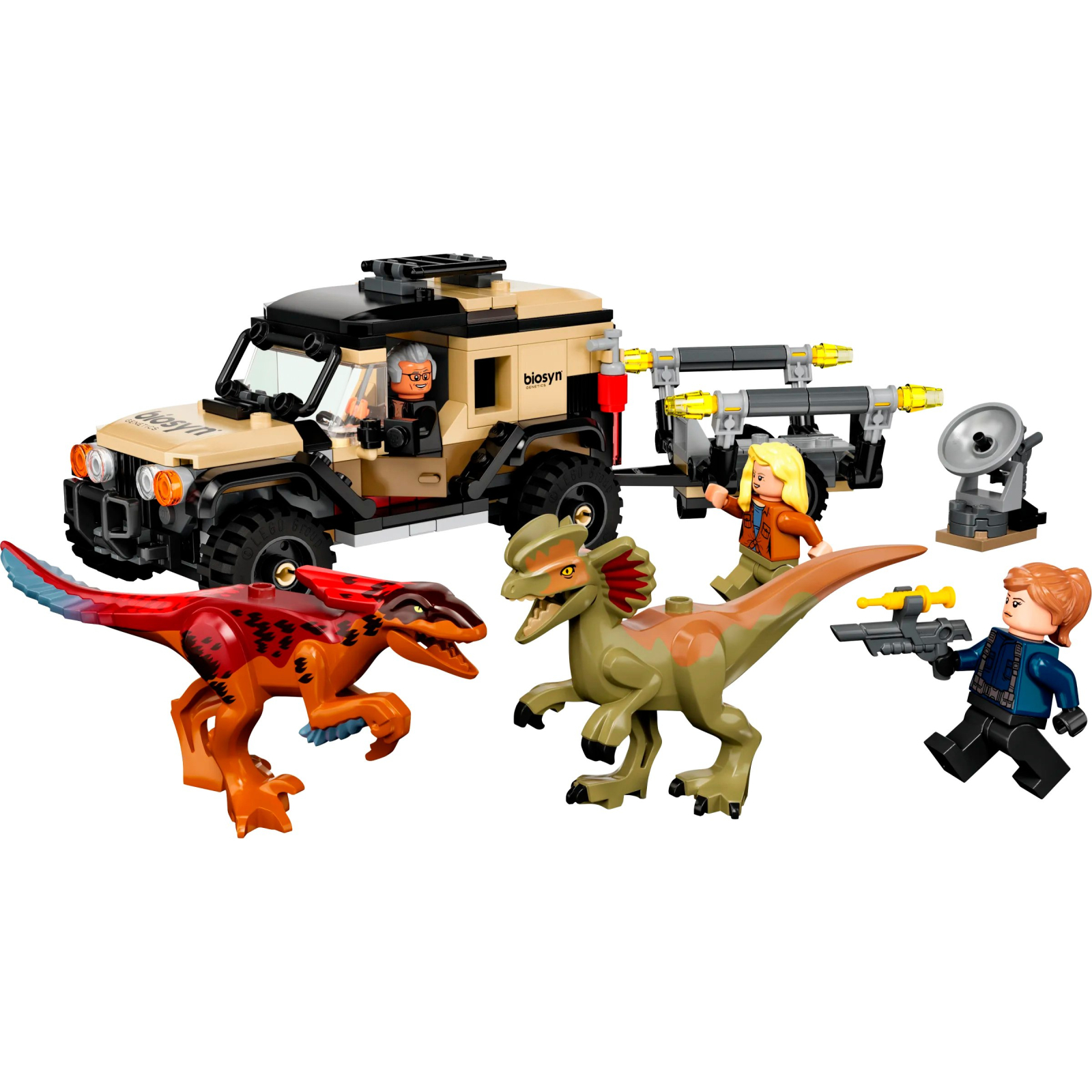 Конструктор LEGO Jurassic World Перевезення пірораптора та дилофозавра 254 деталі (76951) зображення 8