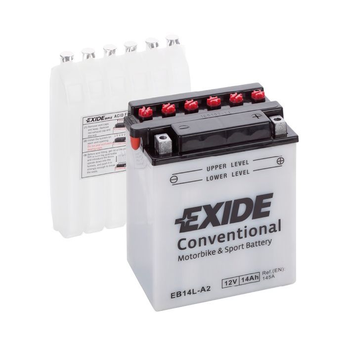 Аккумулятор автомобильный EXIDE CONVENTIONAL 14Ah Ев (-/+) (145EN) (EB14L-A2)