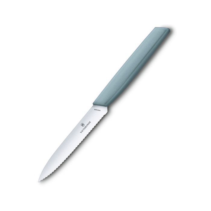 Кухонний ніж Victorinox Swiss Modern Paring Serrate 10см Blue (6.9006.10W21) зображення 4