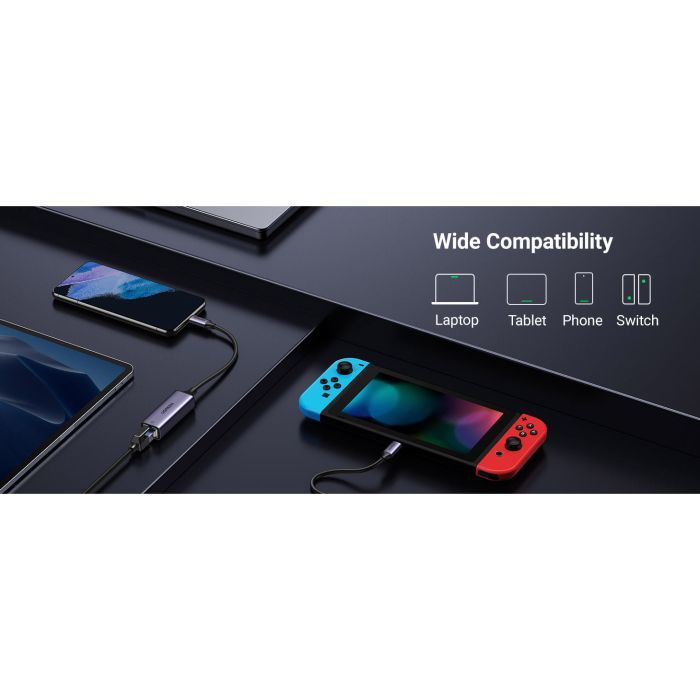 Переходник USB 3.1 Type-C to Ethernet RJ45 1000 Mb CM199 Ugreen (50737) изображение 7