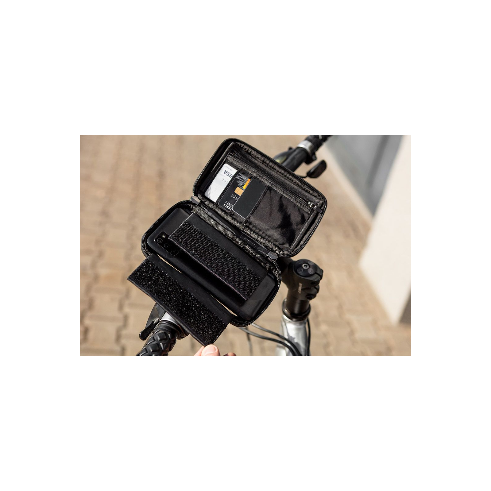 Велосумка на кермо Neo Tools з тримачем для смартфона до 6" Black (91-001) зображення 6