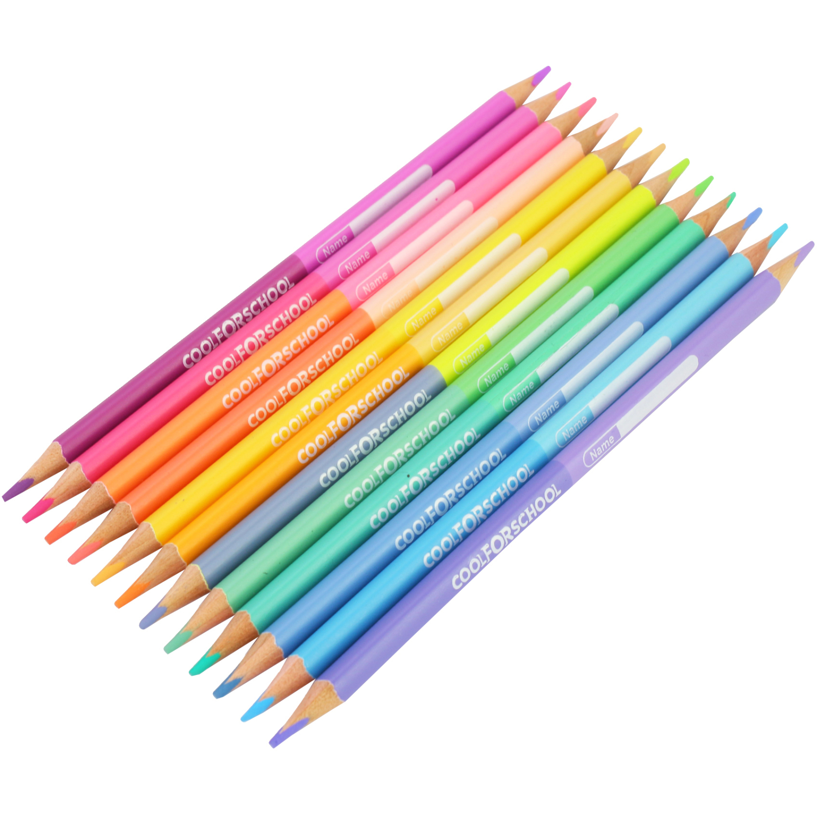 Карандаши цветные Cool For School Pastel Премиум, двухсторонние, трехгранные, 24 цвета (CF15187) изображение 2