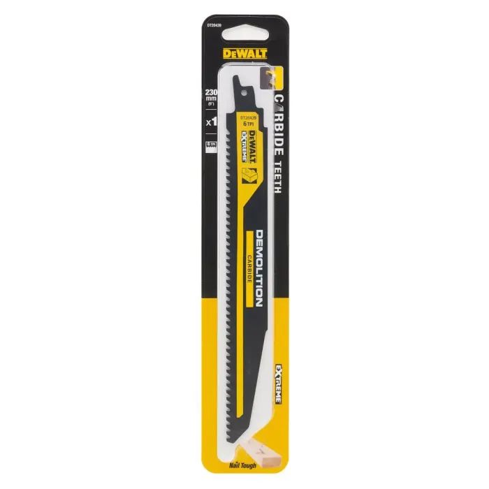 Полотно DeWALT пильноеEXTREME CARBIDE , 230 мм., 6 TPI (DT20439) изображение 3