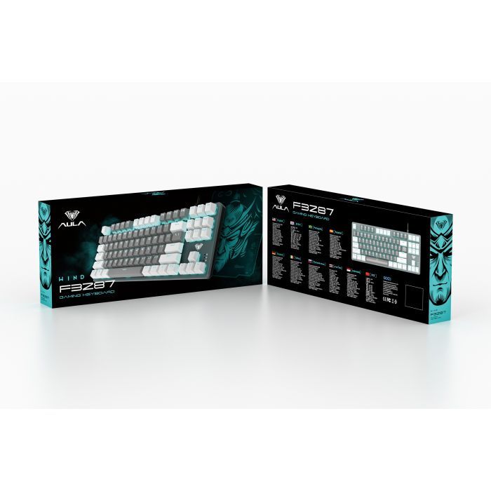 Клавиатура Aula F3287 Keycap KRGD Blue USB UA White/Grey (6948391240688) изображение 5