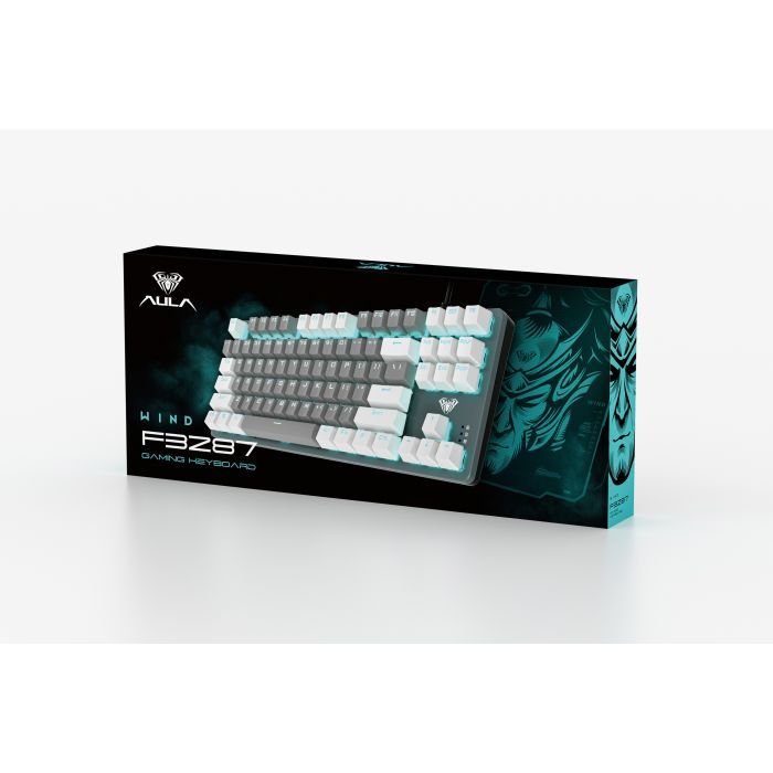 Клавиатура Aula F3287 Keycap KRGD Blue USB UA White/Grey (6948391240688) изображение 6