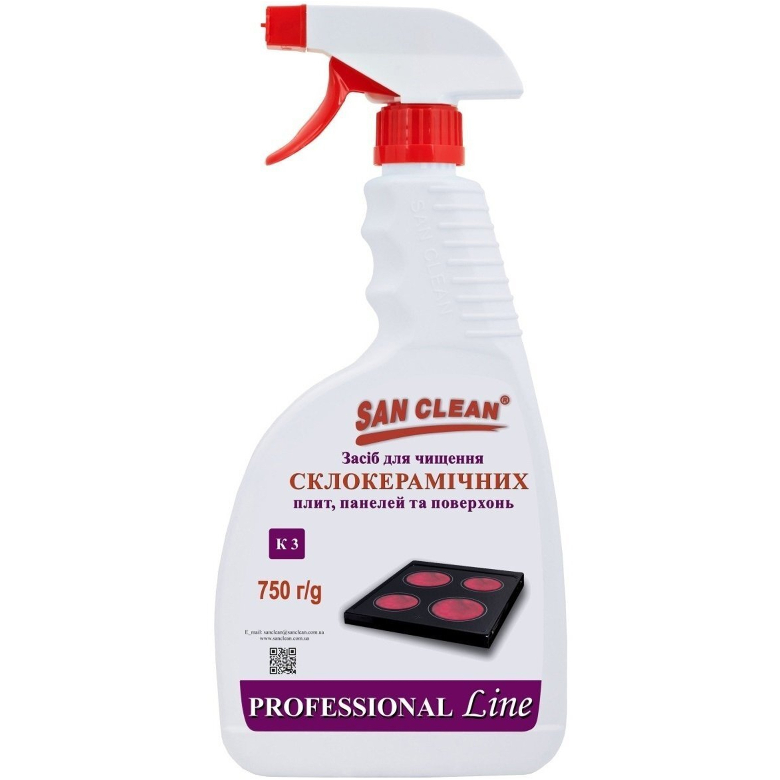 Средство для чистки стеклокерамики San Clean Prof Line 750 г (4820003544679)