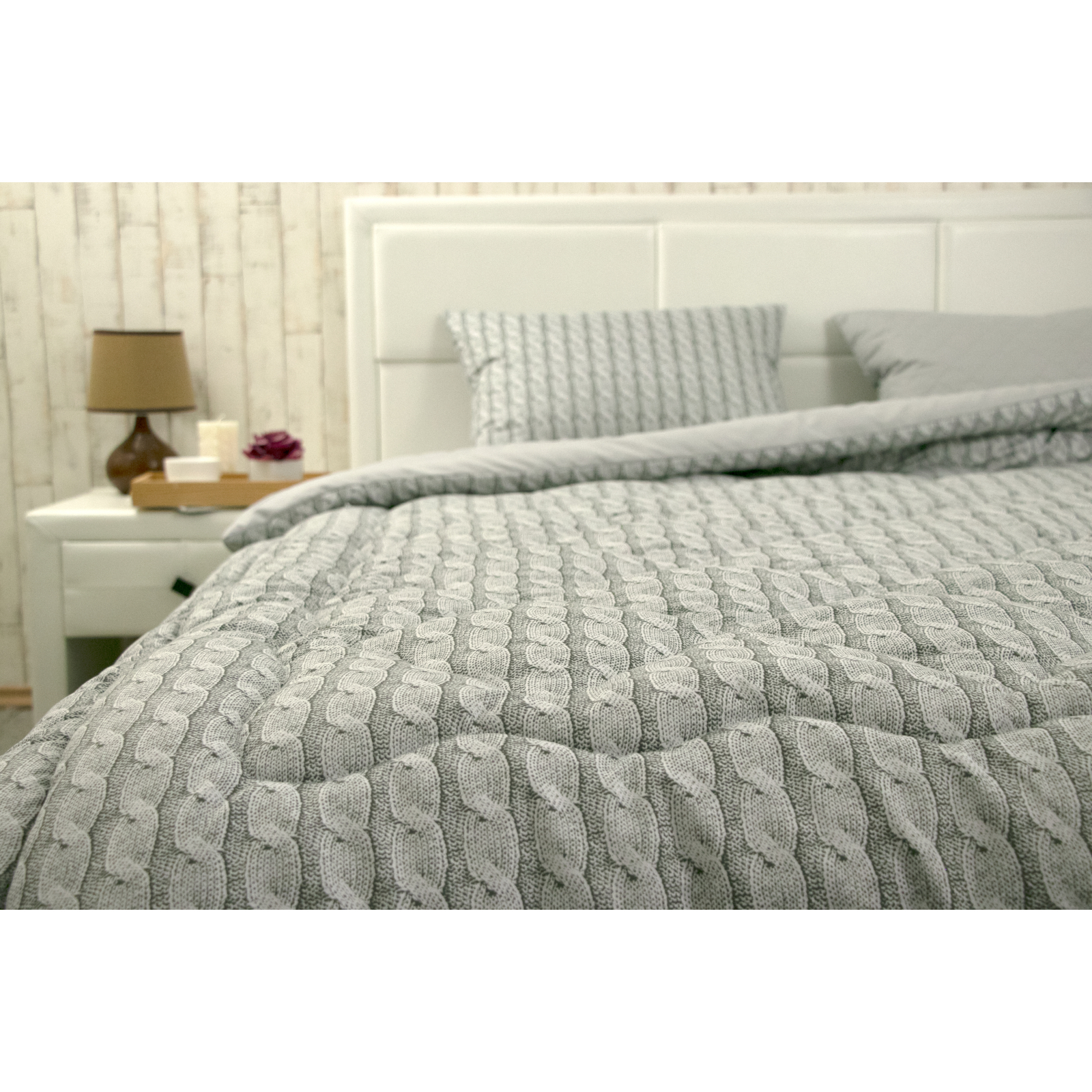 Одеяло Руно силиконовое Grey Braid зима 200х220 (Р322.52_Grey Braid) изображение 4