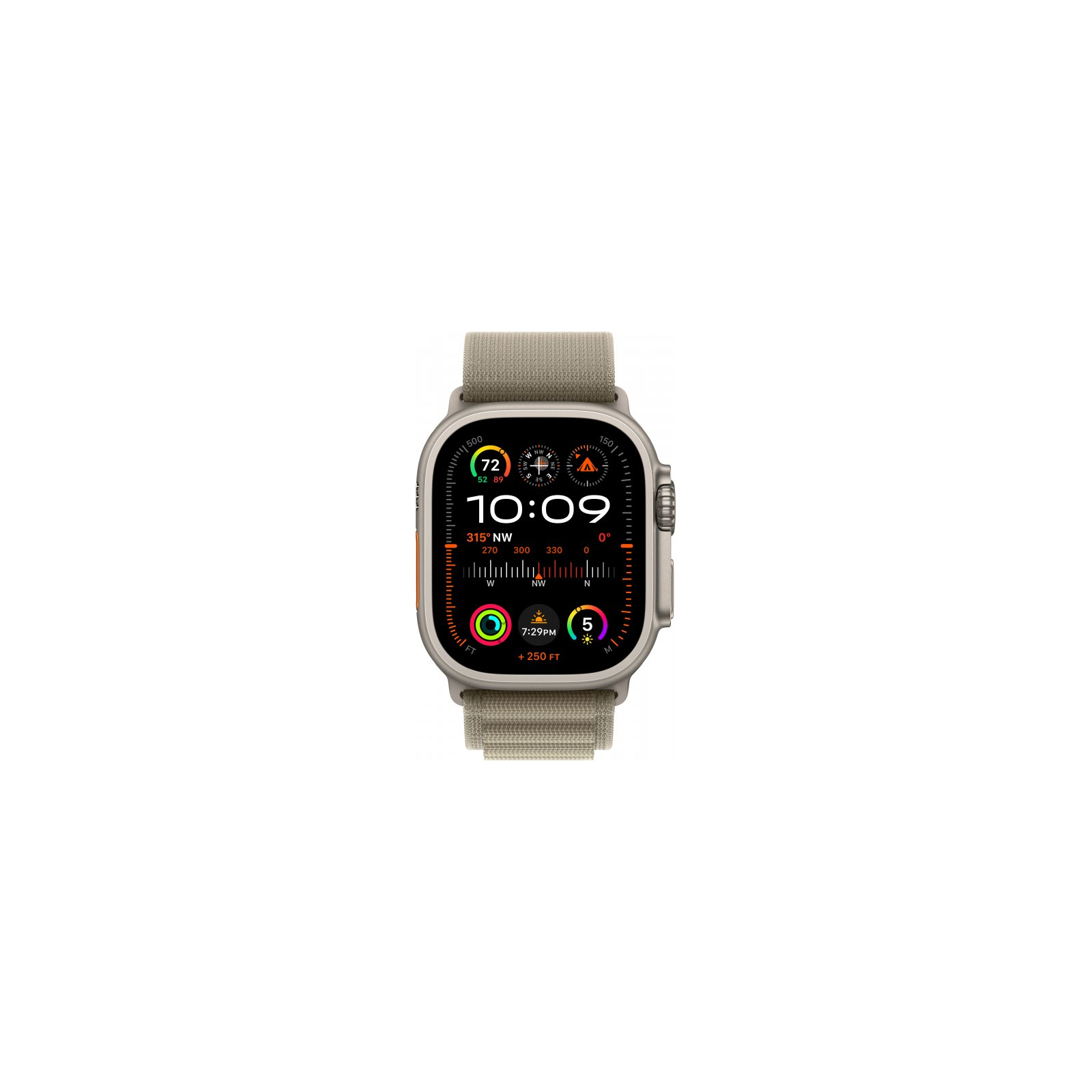 Смарт-годинник Apple Watch Ultra 2 GPS + Cellular, 49mm Titanium Case with Olive Alpine Loop - Small (MREX3UL/A) зображення 2