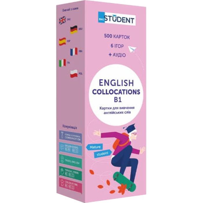 Навчальний набір English Student Картки для вивчення англійської мови Collocations В1, українська (591226001)