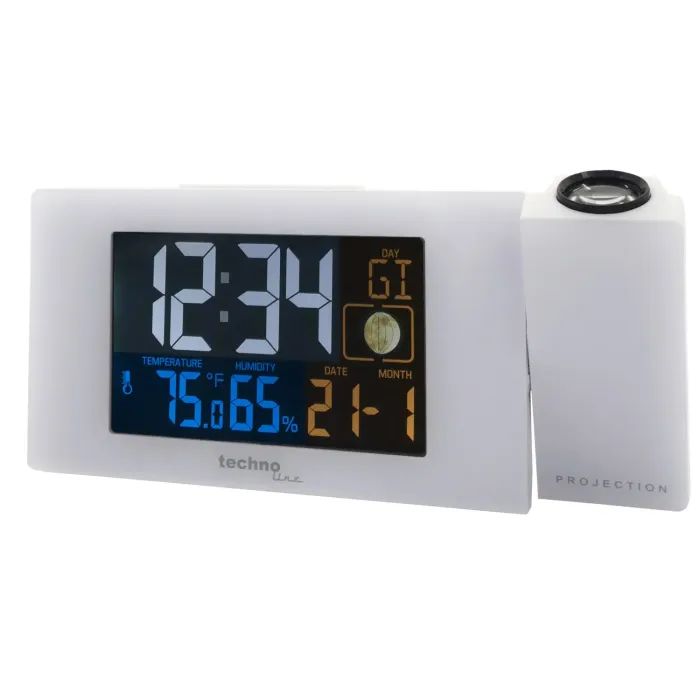 Настільний годинник Technoline WT537 проекційний White (DAS301197)