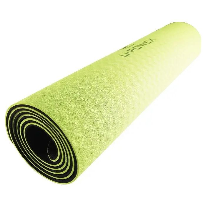 Коврик для йоги U-Powex Yoga mat Orange/Blue 183х61х0.6 (UP_1000_TPE_Or/Blue) изображение 2