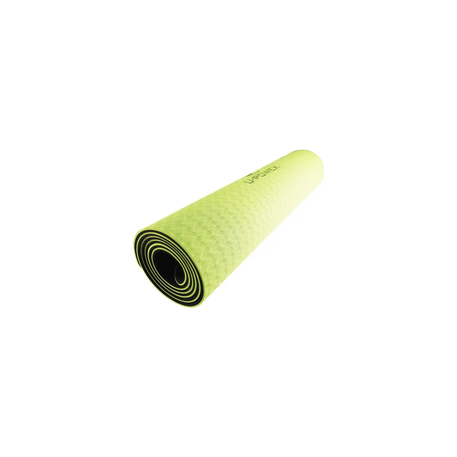 Коврик для йоги U-Powex Yoga mat Green/Black 183х61х0.6 (UP_1000_TPE_Gr/Black) изображение 2