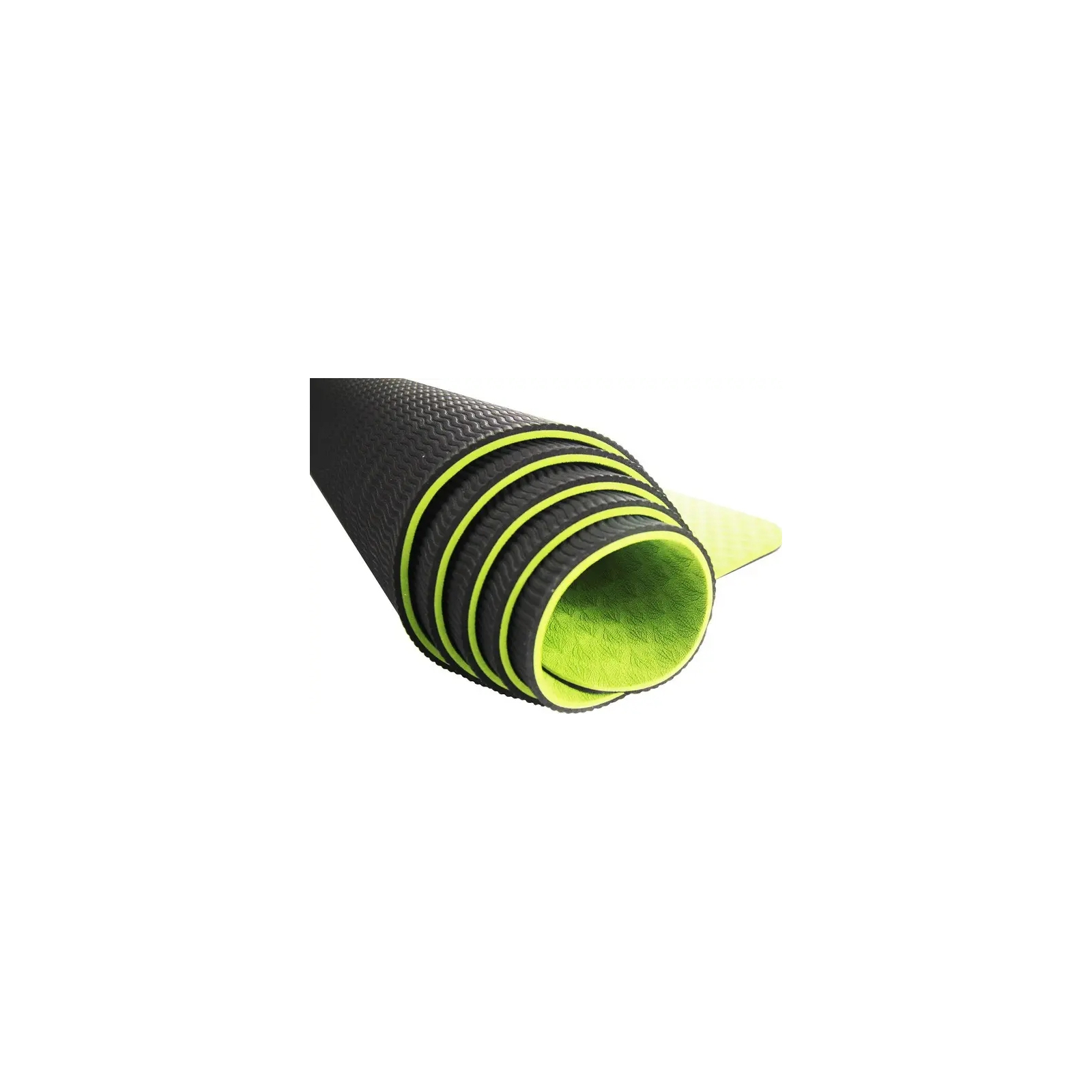 Коврик для йоги U-Powex Yoga mat Green/Black 183х61х0.6 (UP_1000_TPE_Gr/Black) изображение 4
