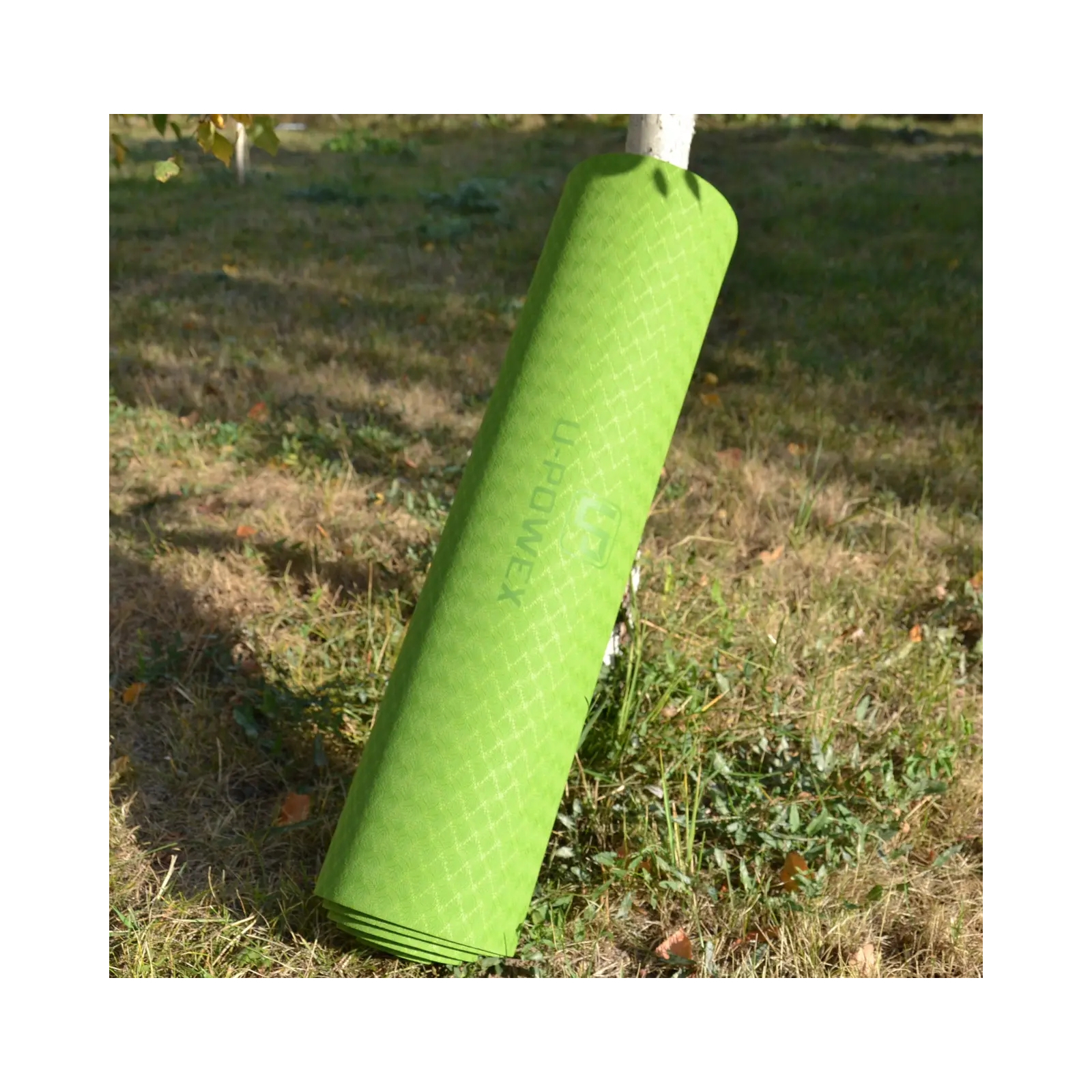 Коврик для йоги U-Powex Yoga mat Green/Black 183х61х0.6 (UP_1000_TPE_Gr/Black) изображение 8