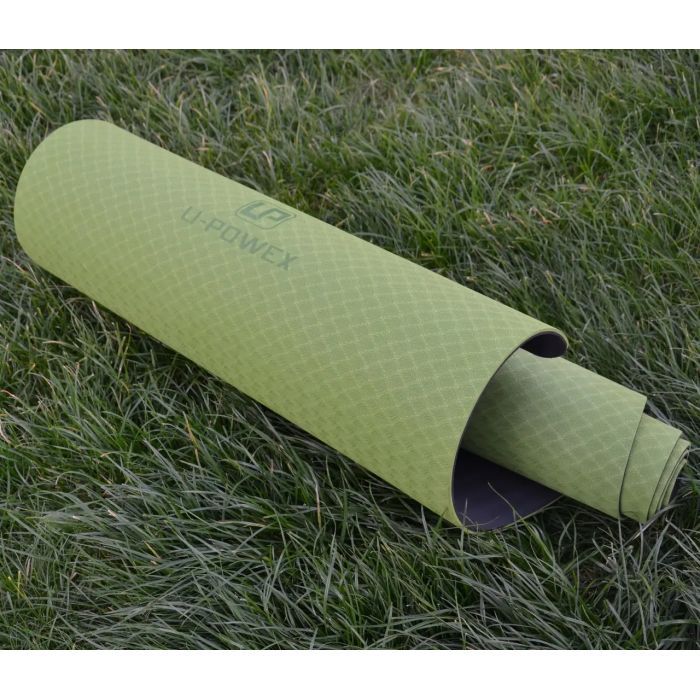 Коврик для йоги U-Powex Yoga mat Orange/Blue 183х61х0.6 (UP_1000_TPE_Or/Blue) изображение 9