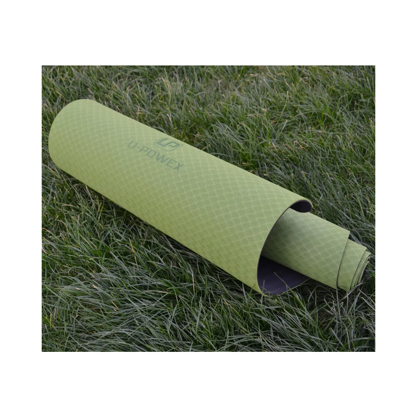 Коврик для йоги U-Powex Yoga mat Green/Black 183х61х0.6 (UP_1000_TPE_Gr/Black) изображение 9
