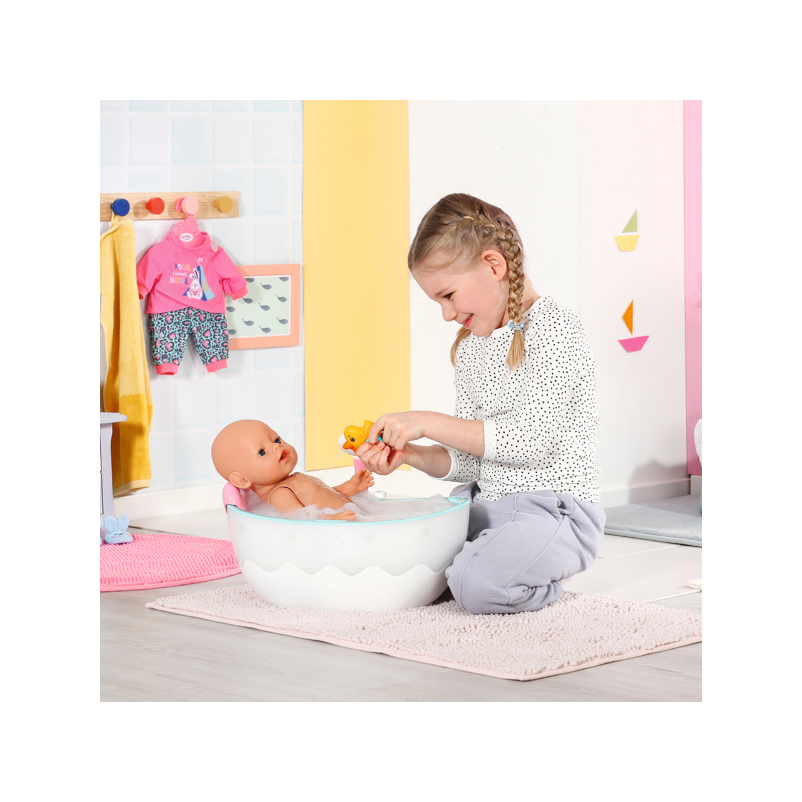 Аксесуар до ляльки Zapf Автоматична ванночка для ляльки Baby Born Легке купання (835784) зображення 8