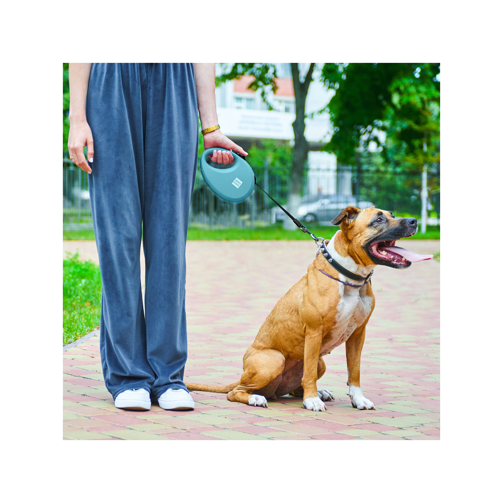 Повідок для собак WAUDOG R-leash з контейнером для пакетів S до 12 кг 3 м рожевий (26277) зображення 6