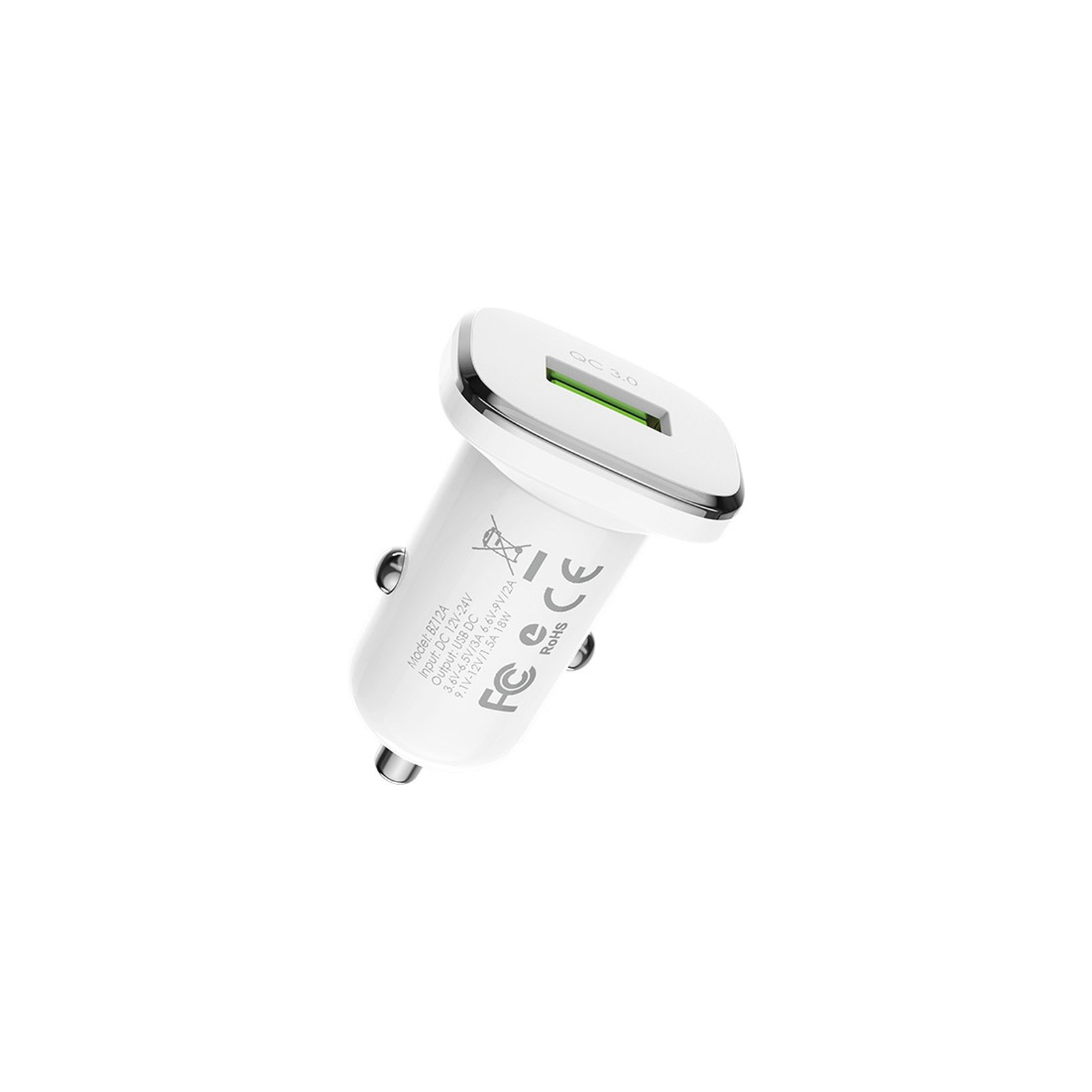 Зарядний пристрій BOROFONE BZ12A single port USB-A White (BZ12ACW) зображення 4