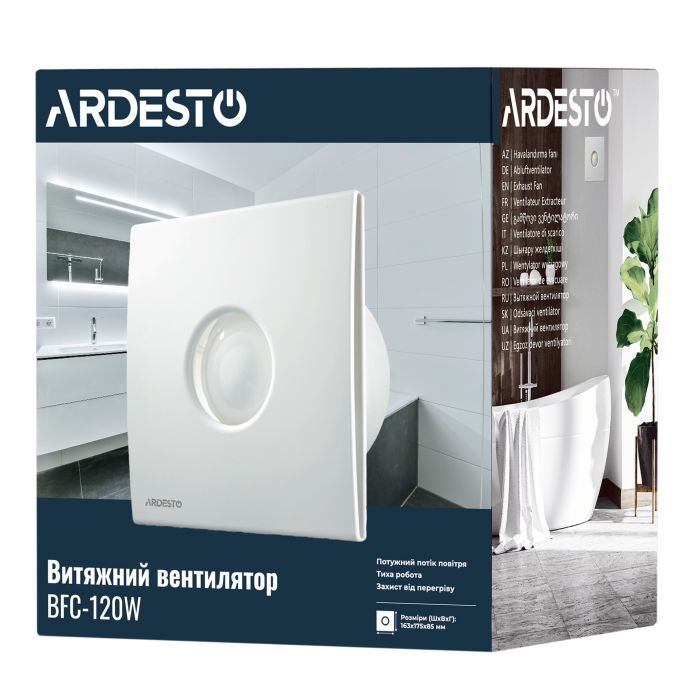 Вытяжной вентилятор Ardesto BFC-120W изображение 7