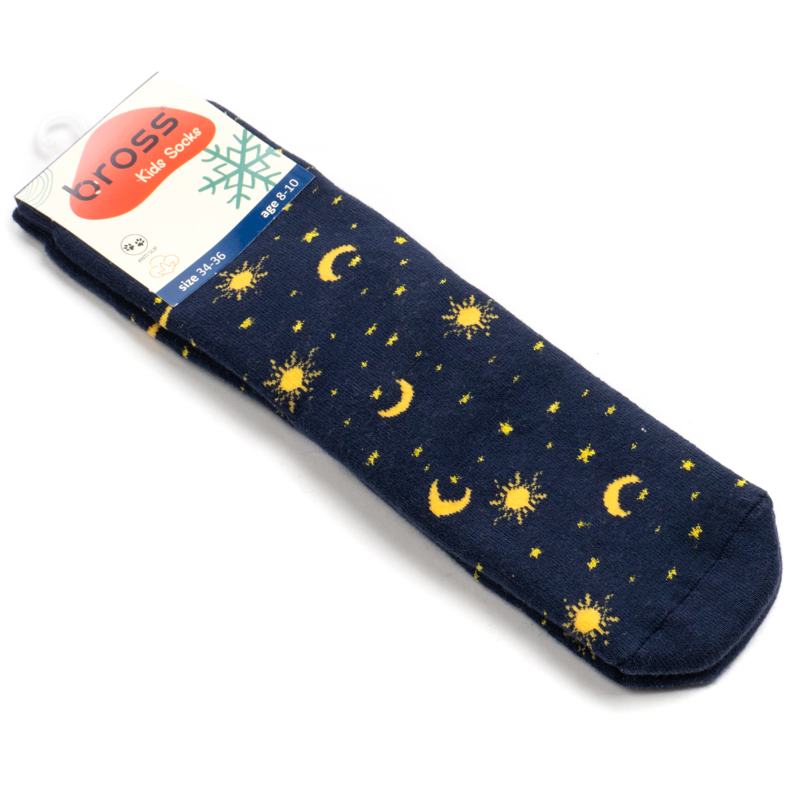 Шкарпетки дитячі Bross махрові із зірочками (10196-8-blue) зображення 2