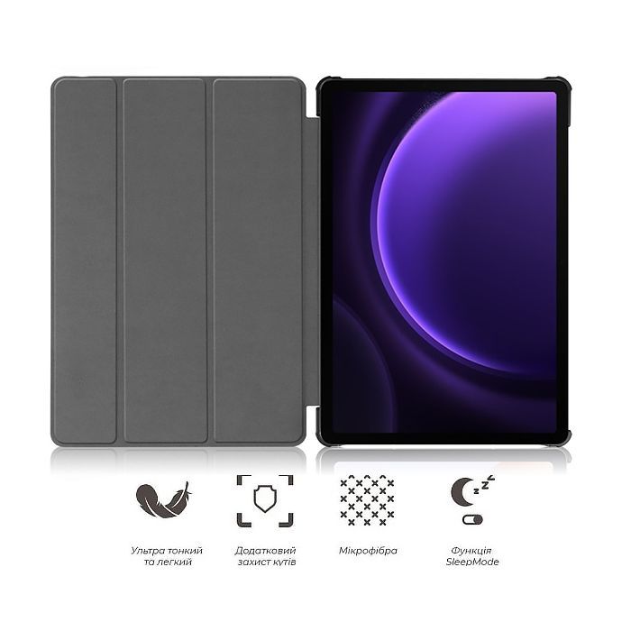 Чехол для планшета BeCover Smart Case Samsung Tab S9 (SM-X710/SM-X716)/S9 FE (SM-X510/SM-X516B) 11.0" Dark Green (710410) изображение 9