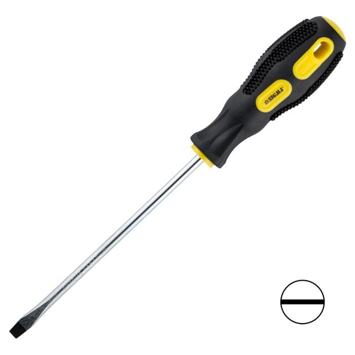 Отвертка Sigma шлицевая SL6.0x150мм CrV (4006401)