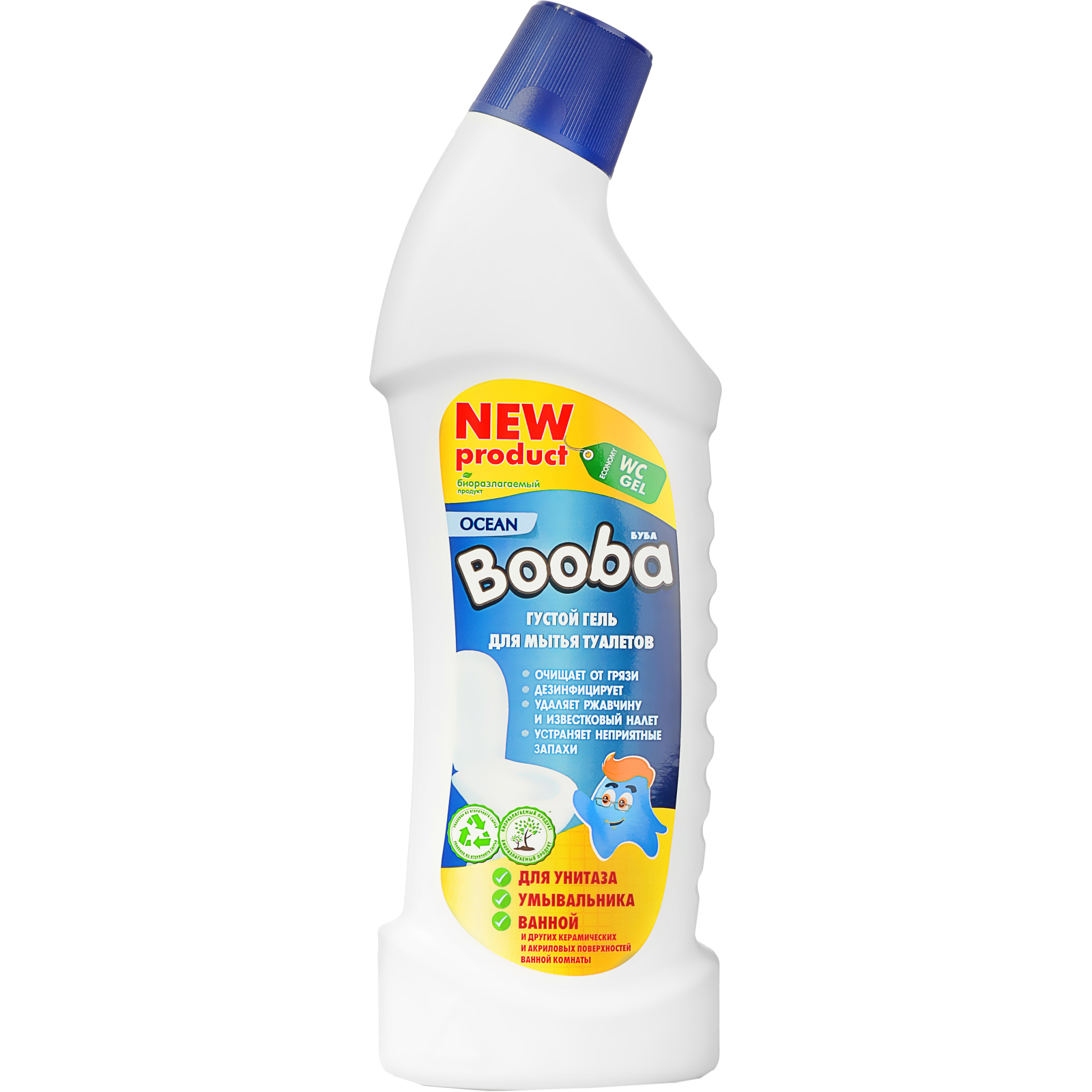 Средство для чистки унитаза Booba Ocean 750 мл (4820187580203)