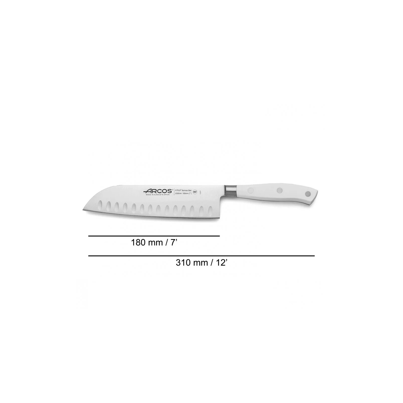 Кухонный нож Arcos Riviera Сантоку 180 мм White (233524) изображение 2