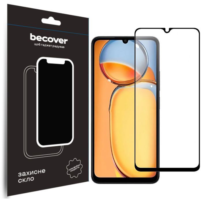 Стекло защитное BeCover Xiaomi Redmi 13C / Poco C65 Black (710491)