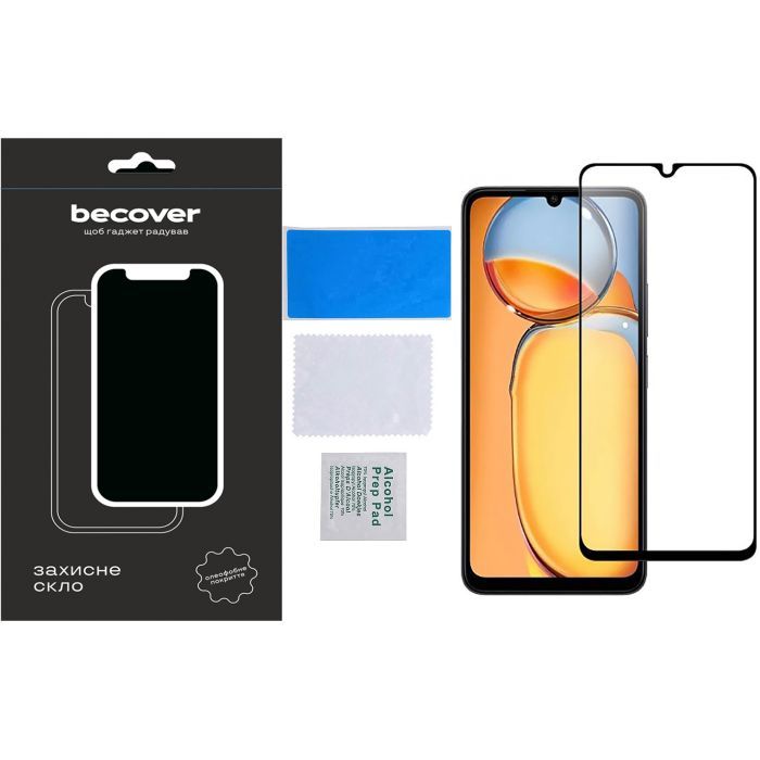 Стекло защитное BeCover Xiaomi Redmi 13C / Poco C65 Black (710491) изображение 4