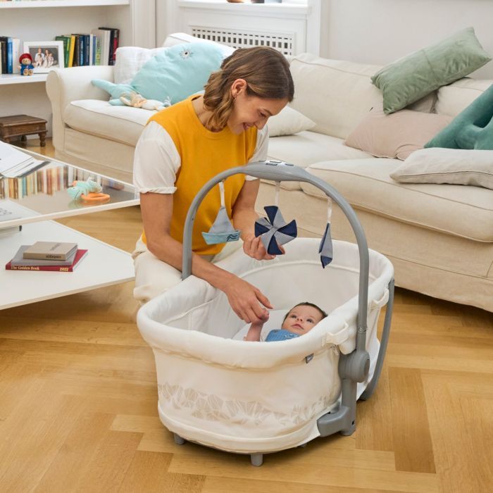 Кроватка Chicco Колыбель для новорожденного 5 в 1 Baby Hug Pro, бежевый (87076.96) изображение 8
