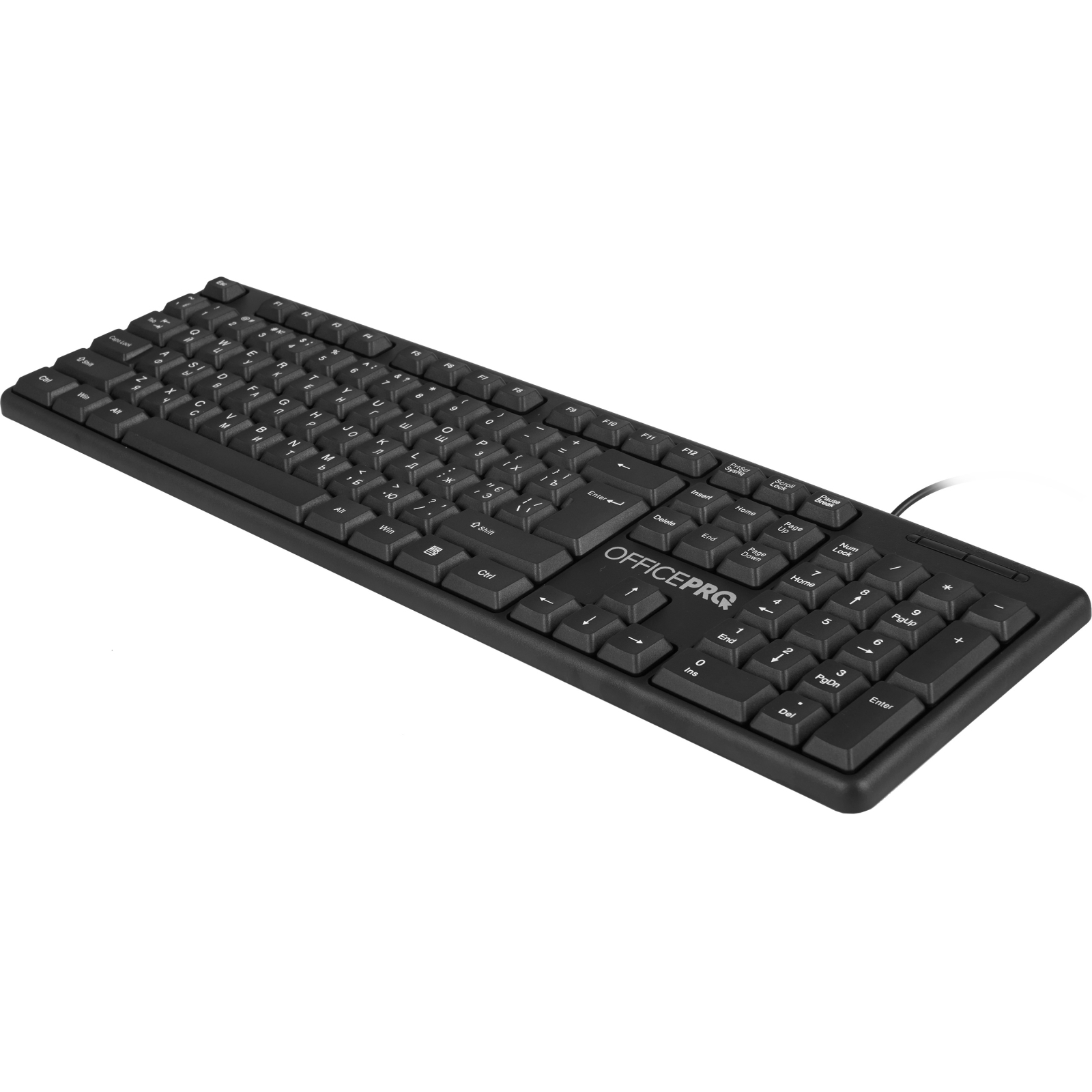 Клавіатура OfficePro SK166 USB Black (SK166) зображення 3