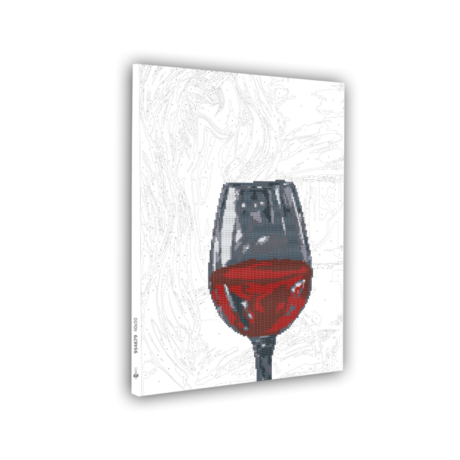 Картина по номерам Santi Дівчина та вино 40*50 см алмазна мозаїка (954679) зображення 2