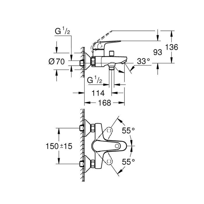 Смеситель Grohe Euroeco (32743001) изображение 5